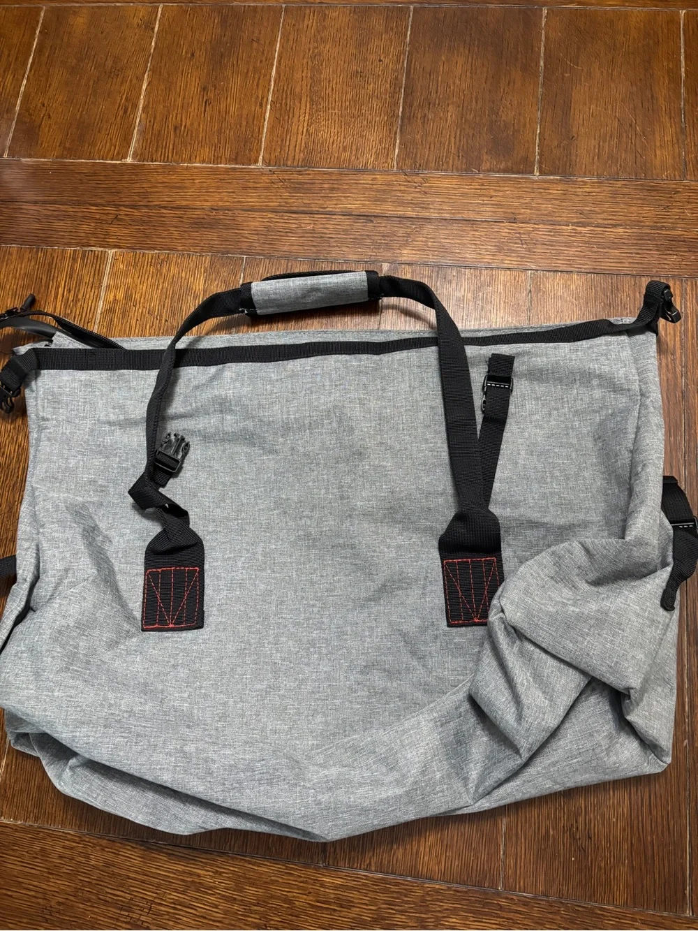 Chipotle Gray Garment Tote Bag with Black Accents